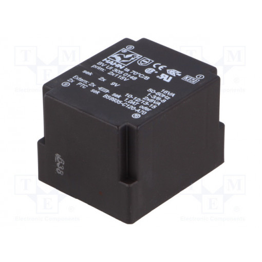 BV UI 305 0148; Transformer: encapsulated; 16VA; 115/115VAC; 9V; 9V; 888mA; 888mA; HAHN