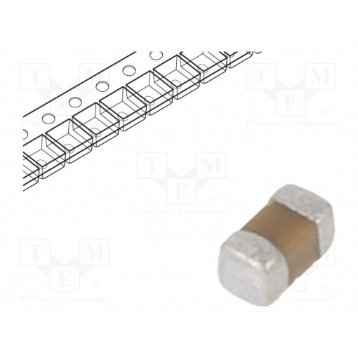 C0402C152K5RACTU; Capacitor: ceramic; MLCC; 1.5nF; 50VDC; X7R; ±10%; SMD; 0402; KEMET