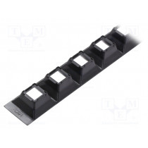 C16585_DAISY-28X1-SHD; LED lens holder; rectangular; Colour: black; H: 20.2mm; LEDIL