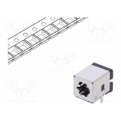 C9750-CPNB0000R; Socket; DC supply; male; 5,5/2,5mm; 5.5mm; 2.5mm; shielded; THT; HSM C9750-CPNB0000R; Socket; DC supply; male; 5,5/2,5mm; 5.5mm; 2.5mm; shielded; THT; HSM