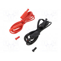 P01295290Z; Set of test leads; Inom: 15A; Len: 2m; with 4mm axial socket; CHAUVIN ARNOUX