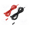 P01295456Z; Set of test leads; Inom: 15A; Len: 1.5m; red and black; CHAUVIN ARNOUX