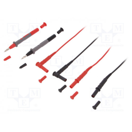 P01295475Z; Set of test leads; Inom: 15A; Len: 1.5m; red and black; CHAUVIN ARNOUX
