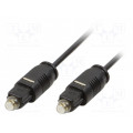 CA1005; Cable; Toslink plug,both sides; 0.5m; Øcore: 2.4mm; LOGILINK