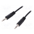 CA1049; Cable; Jack 3.5mm plug,both sides; 1m; black; LOGILINK