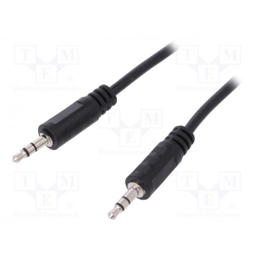 CA1049; Cable; Jack 3.5mm plug,both sides; 1m; black; LOGILINK