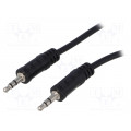 CA1050; Cable; Jack 3.5mm plug,both sides; 2m; black; LOGILINK