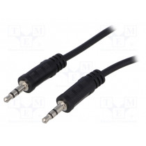 CA1050; Cable; Jack 3.5mm plug,both sides; 2m; black; LOGILINK