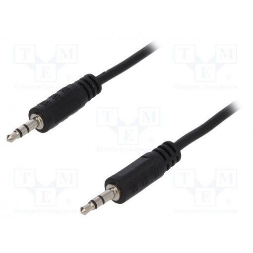 CA1051; Cable; Jack 3.5mm plug,both sides; 3m; black; LOGILINK