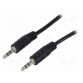 CA1052; Cable; Jack 3.5mm plug,both sides; 5m; black; LOGILINK