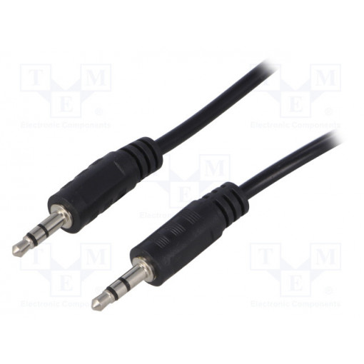 CA1052; Cable; Jack 3.5mm plug,both sides; 5m; black; LOGILINK