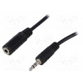 CA1054; Cable; Jack 3.5mm socket,Jack 3.5mm plug; 3m; black; LOGILINK
