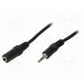 CA1055; Cable; Jack 3.5mm socket,Jack 3.5mm plug; 5m; black; LOGILINK