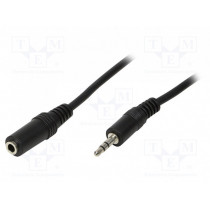 CA1056; Cable; Jack 3.5mm socket,Jack 3.5mm plug; 10m; black; LOGILINK