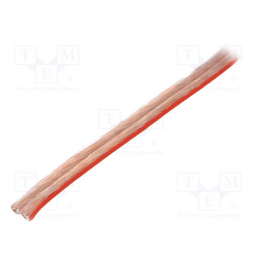 CA1079; Wire: loudspeaker cable; stranded; CCA; transparent; PVC; 10m; LOGILINK