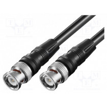 50075; Cable; 75Ω; 10m; BNC plug,both sides; black; Goobay 50075; Cable; 75Ω; 10m; BNC plug,both sides; black; Goobay