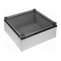 CAB PCQ 404017 T; Enclosure: multipurpose; X: 400mm; Y: 400mm; Z: 170mm; QUICK; grey; FIBOX