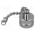 CAP-WBDMSPB2; Protection cover; for male M12 connectors; IP67; metal; chain; AMPHENOL CAP-WBDMSPB2; Protection cover; for male M12 connectors; IP67; metal; chain; AMPHENOL