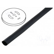 CB-DWT(3X) 6,4MM 100M/ROLL; Heat shrink sleeve; glued; 3: 1; 6.4mm; black; polyolefine; CYG