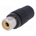 CC-101; Plug; RCA; female; straight; soldering; black; for cable; NINIGI CC-101; Plug; RCA; female; straight; soldering; black; for cable; NINIGI