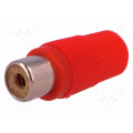 CC-102; Plug; RCA; female; straight; soldering; red; for cable; NINIGI CC-102; Plug; RCA; female; straight; soldering; red; for cable; NINIGI