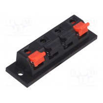 ; Terminal; loudspeaker; stereo; for panel mounting; Width: 63mm; 
