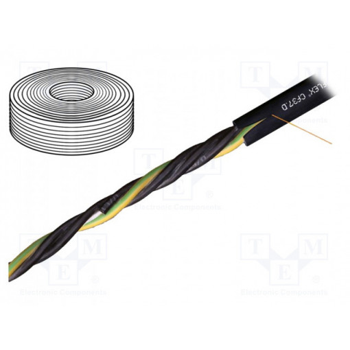 CF37.15.04.D; Wire: motor; chainflex® CF37.D; 4G1,5mm2; TPE; black; stranded; Cu; igus