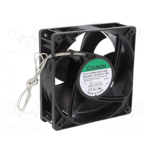 CF4113HBL-000U-ABD; Fan: EC; axial; 230VAC; 120x120x38mm; 185.19m3/h; 44.9dBA; 3500rpm; SUNON CF4113HBL-000U-ABD; Fan: EC; axial; 230VAC; 120x120x38mm; 185.19m3/h; 44.9dBA; 3500rpm; SUNON