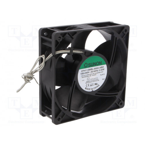 CF4113MBL-000U-ABD; Fan: EC; axial; 230VAC; 120x120x38mm; 153.08m3/h; 40.2dBA; 3000rpm; SUNON