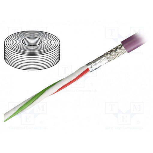 CF898.021; Wire: data transmission; chainflex® CF898; 2x0,5mm2; PUR; violet; igus