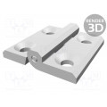 CFM.30 SH-4-CLEAN; Hinge; Width: 30mm; technopolymer (PA); white; H: 30mm; ELESA+GANTER CFM.30 SH-4-CLEAN; Hinge; Width: 30mm; technopolymer (PA); white; H: 30mm; ELESA+GANTER
