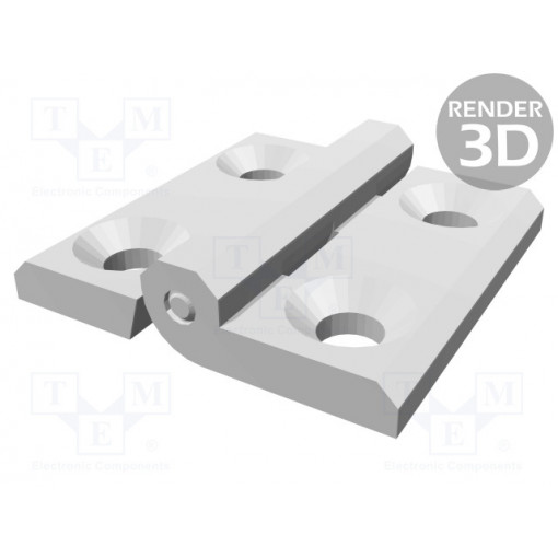 CFM.30 SH-4-CLEAN; Hinge; Width: 30mm; technopolymer (PA); white; H: 30mm; ELESA+GANTER