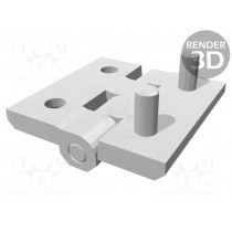CFM.50 P-M6X12-SH-6; Hinge; Width: 50mm; technopolymer (PA); black; H: 50mm; ELESA+GANTER