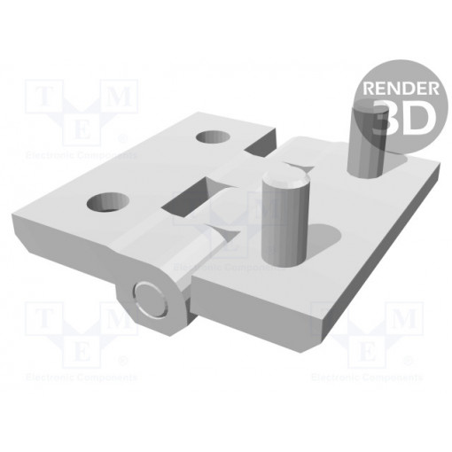 CFM.50 P-M6X12-SH-6; Hinge; Width: 50mm; technopolymer (PA); black; H: 50mm; ELESA+GANTER