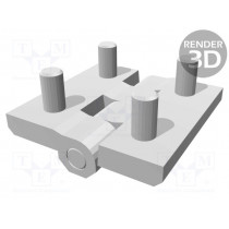 CFM.60 P-M8X14.5; Hinge; Width: 60mm; technopolymer (PA); black; H: 60mm; ELESA+GANTER