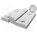 CFM.60 SH-8-CLEAN; Hinge; Width: 60mm; technopolymer (PA); white; H: 60mm; ELESA+GANTER CFM.60 SH-8-CLEAN; Hinge; Width: 60mm; technopolymer (PA); white; H: 60mm; ELESA+GANTER