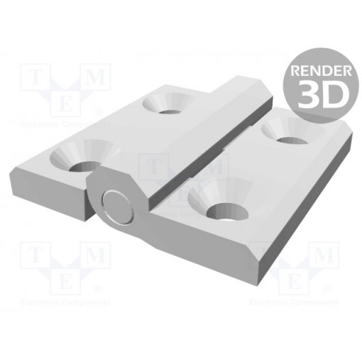 CFM.60 SH-8-CLEAN; Hinge; Width: 60mm; technopolymer (PA); white; H: 60mm; ELESA+GANTER