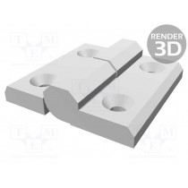 CFMY.60 SH-6-D; Hinge; Width: 60mm; technopolymer (PA); H: 60mm; right; Ø: 6mm; ELESA+GANTER