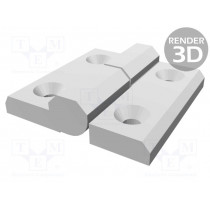 CFMY.60 SH-6-S; Hinge; Width: 60mm; technopolymer (PA); H: 60mm; left; Ø: 6mm; ELESA+GANTER