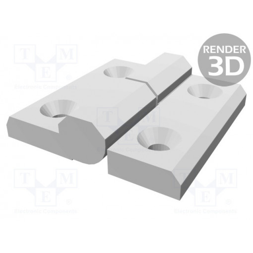 CFMY.60 SH-6-S; Hinge; Width: 60mm; technopolymer (PA); H: 60mm; left; Ø: 6mm; ELESA+GANTER