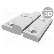 CFMY.60 SH-8-S; Hinge; Width: 60mm; technopolymer (PA); H: 60mm; left; Ø: 8mm; ELESA+GANTER