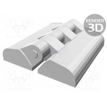 CFT.65 EH-6-C9; Hinge; Width: 63mm; technopolymer (PA); black; H: 65mm; -20÷80°C; ELESA+GANTER
