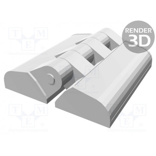 CFT.65 EH-6-C9; Hinge; Width: 63mm; technopolymer (PA); black; H: 65mm; -20÷80°C; ELESA+GANTER