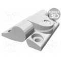 CFU.40 CH-4 CLEAN; Hinge; Width: 36.5mm; technopolymer (PA); H: 43mm; with regulation; ELESA+GANTER CFU.40 CH-4 CLEAN; Hinge; Width: 36.5mm; technopolymer (PA); H: 43mm; with regulation; ELESA+GANTER