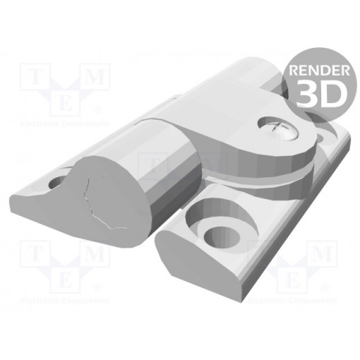 CFU.40 CH-4 CLEAN; Hinge; Width: 36.5mm; technopolymer (PA); H: 43mm; with regulation; ELESA+GANTER