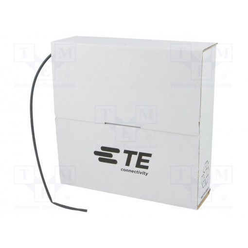 CGPT-R-2.4-0; Heat shrink sleeve; glueless; 2: 1; 2.4mm; L: 10m; black; TE Connectivity