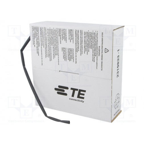 CGPT-R-4.8-0; Heat shrink sleeve; glueless; 2: 1; 4.8mm; L: 9m; black; polyolefine; TE Connectivity