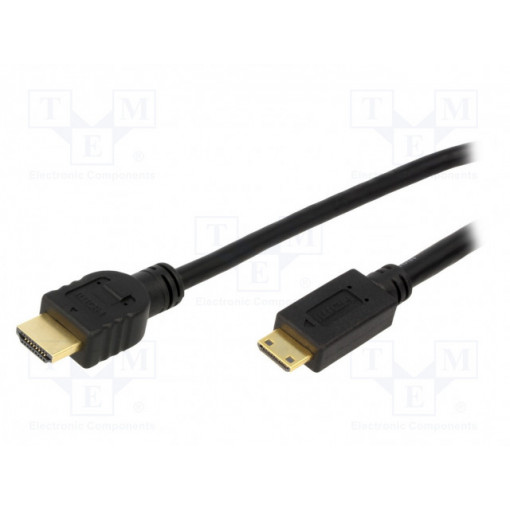 CH0021; Cable; HDMI 1.4; HDMI mini plug,HDMI plug; 1m; black; LOGILINK