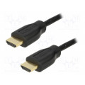 CH0036; Cable; HDMI 1.4; HDMI plug,both sides; 1.5m; black; LOGILINK
