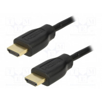 CH0036; Cable; HDMI 1.4; HDMI plug,both sides; 1.5m; black; LOGILINK